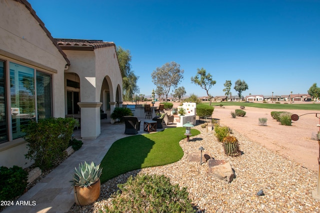 view of yard with a patio