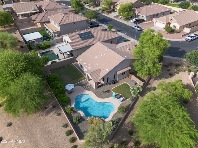 4466 S Brice, Mesa, AZ 85212 - aerial perspective of suburban area with a pool area
