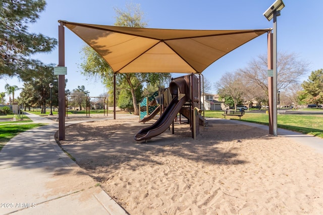 view of community jungle gym