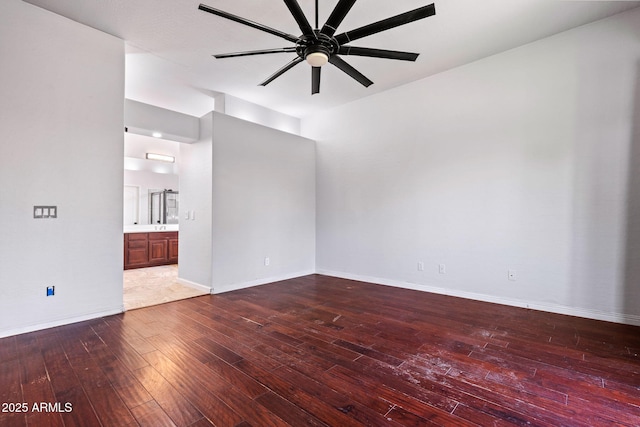7911 E Posada Ave, Mesa, AZ 85212 - unfurnished room featuring a ceiling fan and hardwood / wood-style flooring