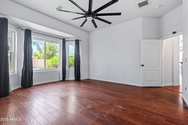 7911 E Posada Ave, Mesa, AZ 85212 - spare room with ceiling fan, wood finished floors, and a smoke detector