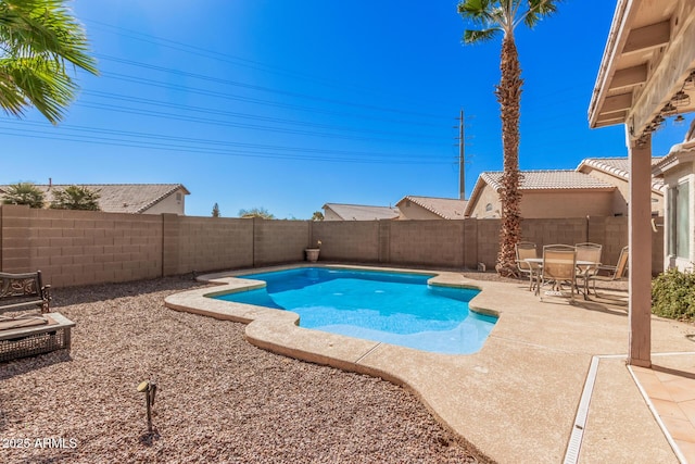 view of pool featuring a patio