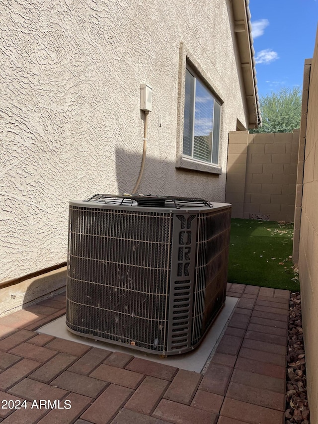 exterior details with central AC unit