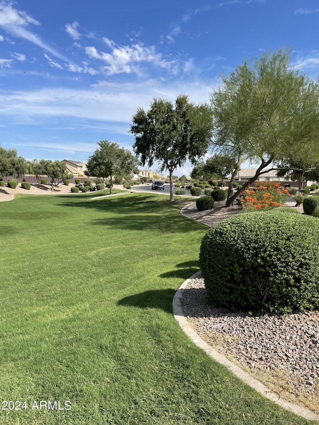 view of home's community featuring a lawn