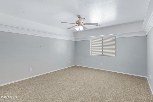 43232 W Magnolia Rd, Maricopa, AZ 85138 - empty room featuring a ceiling fan, carpet flooring, and baseboards