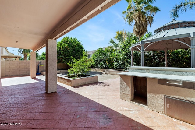 43232 W Magnolia Rd, Maricopa, AZ 85138 - view of patio / terrace with a gazebo and fence