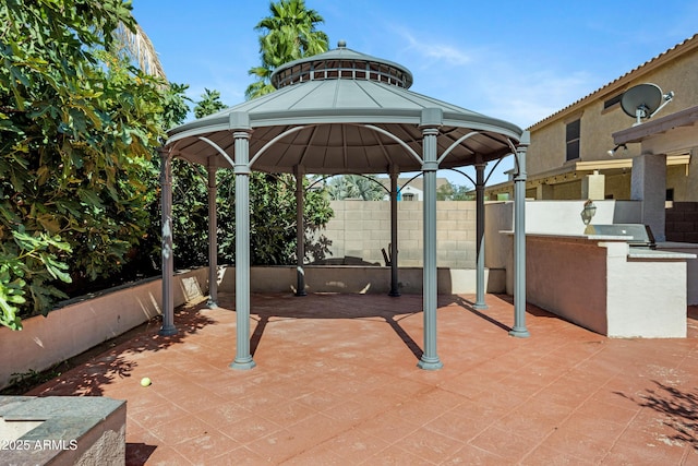 43232 W Magnolia Rd, Maricopa, AZ 85138 - view of patio / terrace featuring a gazebo and fence