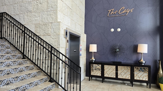 stairs with elevator