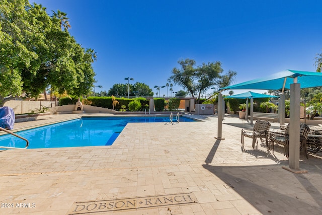 view of pool with a patio