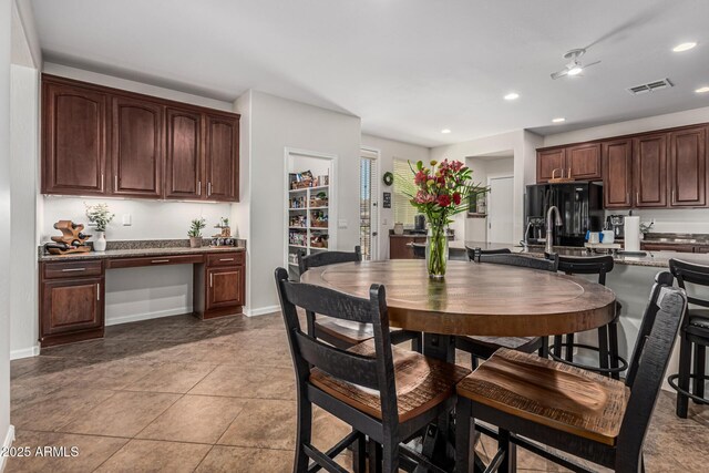5437 W Red Bird Rd, Phoenix, AZ 85083 - dining area with recessed lighting and light tile patterned floors
