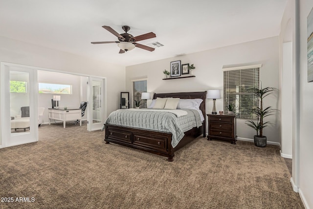 5437 W Red Bird Rd, Phoenix, AZ 85083 - bedroom with carpet flooring and a ceiling fan