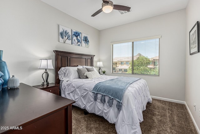 5437 W Red Bird Rd, Phoenix, AZ 85083 - bedroom featuring dark carpet and ceiling fan