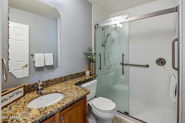 1017 E Grandview Rd, Phoenix, AZ 85022 - full bathroom with toilet, a shower stall, and vanity