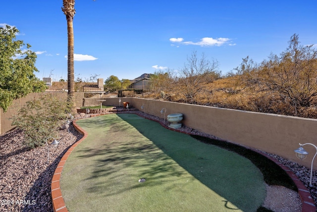 1017 E Grandview Rd, Phoenix, AZ 85022 - fenced backyard with a putting area