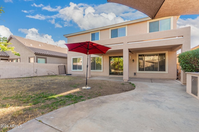 back of house featuring a patio