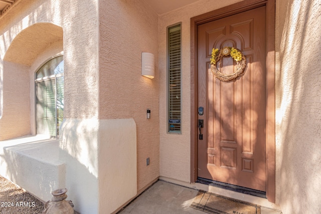 view of doorway to property