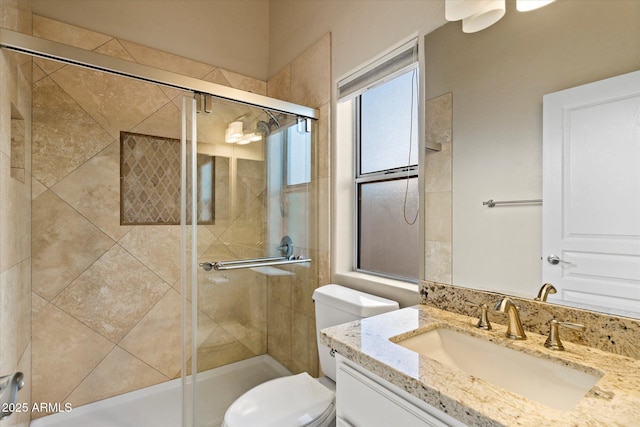 1507 E Treasure Cove Dr, Gilbert, AZ 85234 - full bath with vanity, a shower stall, and toilet