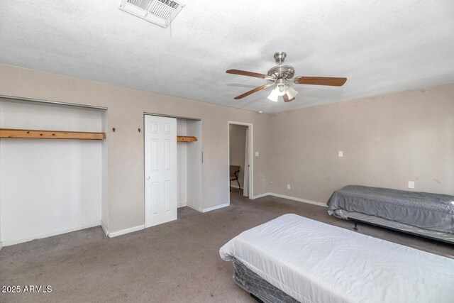 4813 W Belmont Ave, Glendale, AZ 85301 - bedroom featuring visible vents, a ceiling fan, carpet, and baseboards