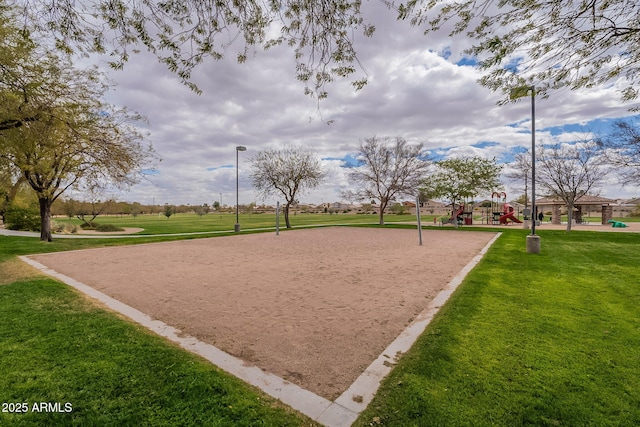 13547 W Peck Dr, Litchfield Park, AZ 85340 - view of property's community with playground community, a lawn, and volleyball court