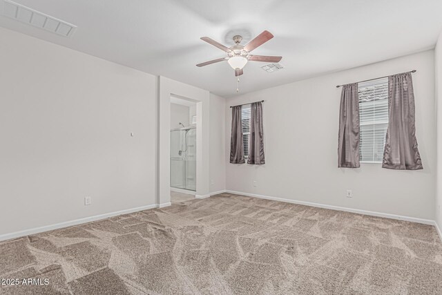 17376 W Via De Luna Dr, Surprise, AZ 85387 - carpeted empty room with baseboards, a ceiling fan, and visible vents