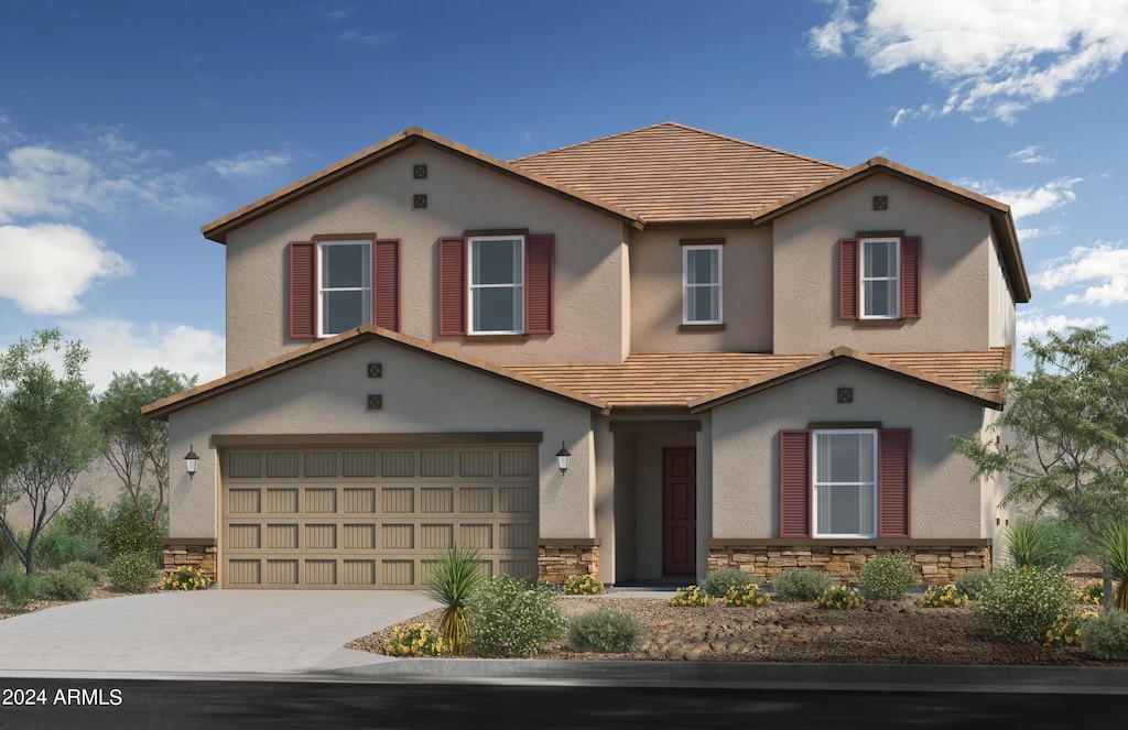 view of front of house featuring a garage