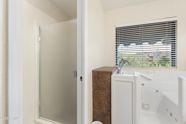 1338 E Greenway Cir, Mesa, AZ 85203 - full bathroom with a stall shower and a tub with jets