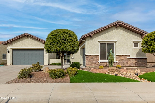 view of front of home featuring a garage