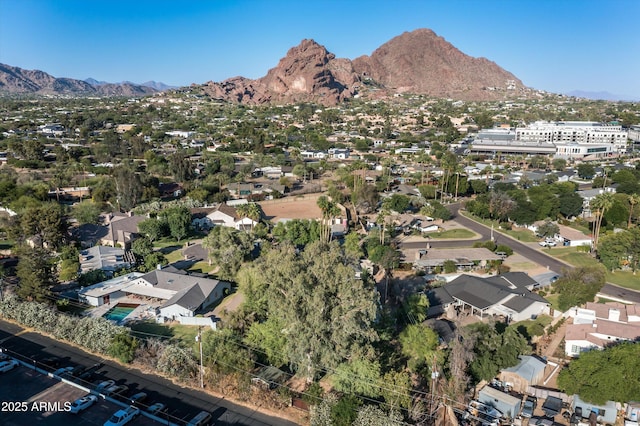5112 N 41st St, Phoenix, AZ 85018 - aerial view of property's location with mountains and nearby suburban area
