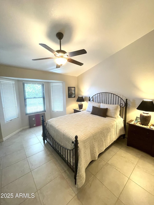 9807 W Mcrae Way, Peoria, AZ 85382 - bedroom featuring light tile patterned floors, baseboards, and a ceiling fan