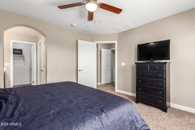 exercise room with carpet floors