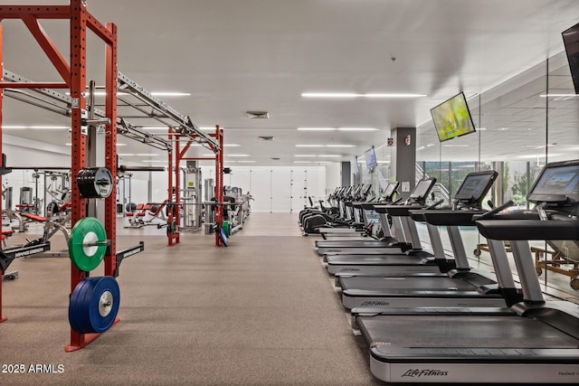view of workout area
