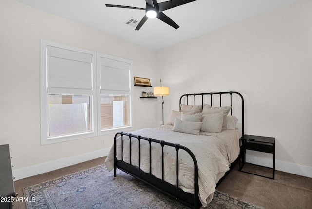 3173 E Page Ave, Gilbert, AZ 85234 - bedroom with ceiling fan, baseboards, and visible vents