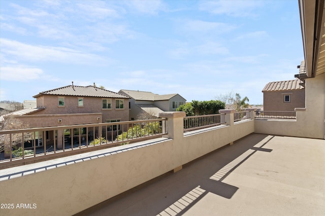 view of patio with a balcony