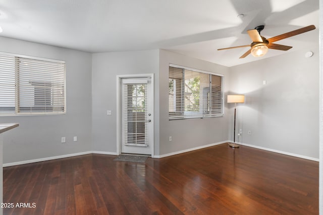 3302 N 7th St Unit 226, Phoenix, AZ 85014 - unfurnished room with ceiling fan and wood finished floors