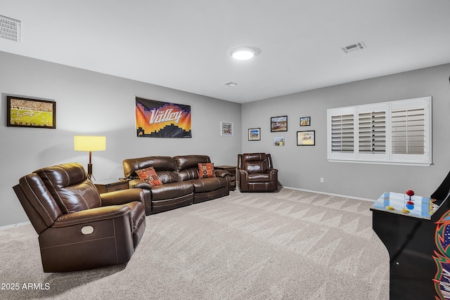 view of carpeted living room