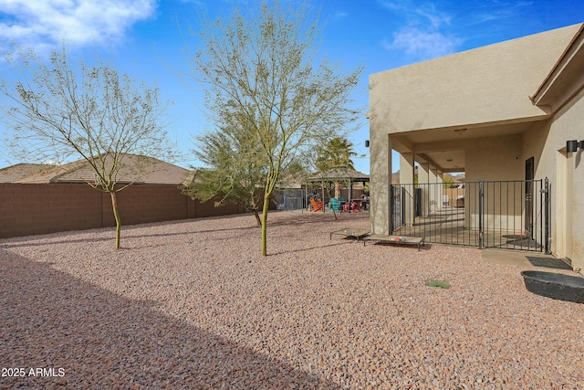 view of yard featuring a gazebo