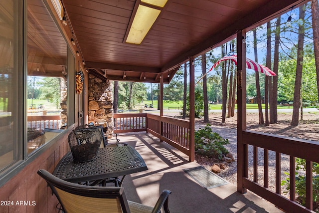 view of patio with covered porch