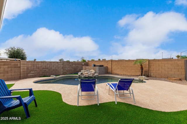 view of pool with a patio