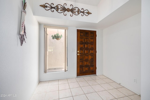 view of tiled entrance foyer