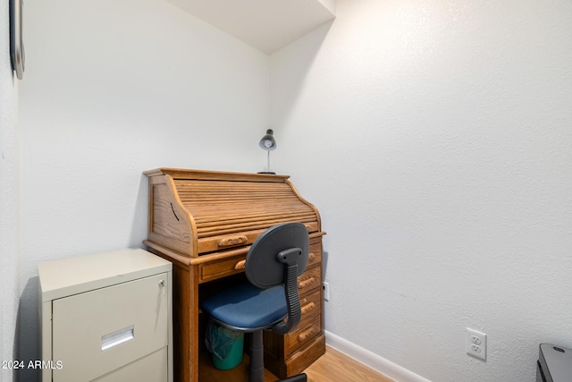 office featuring light hardwood / wood-style floors