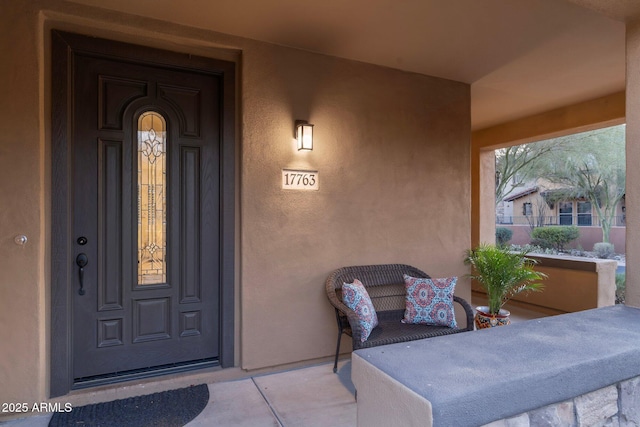 view of doorway to property