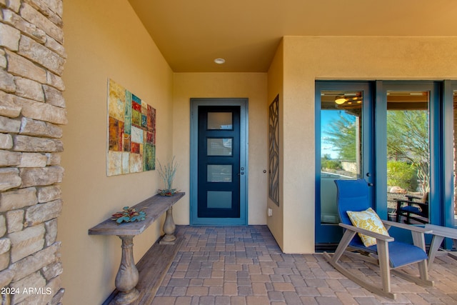 view of doorway to property