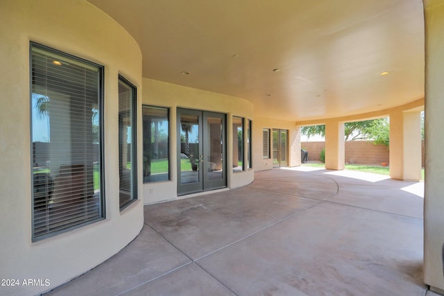 view of patio with french doors