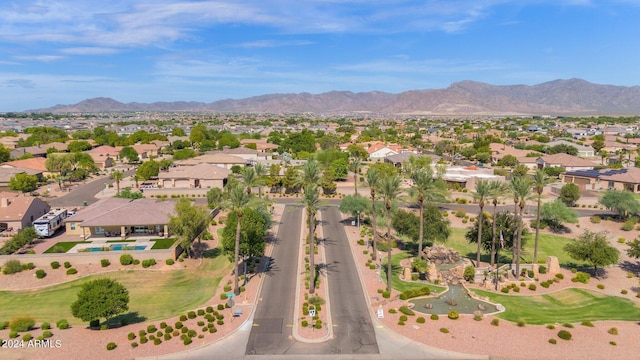 bird's eye view featuring a mountain view