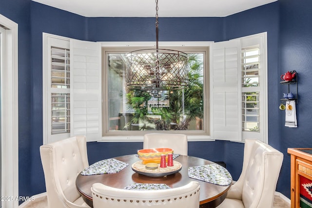 view of dining area