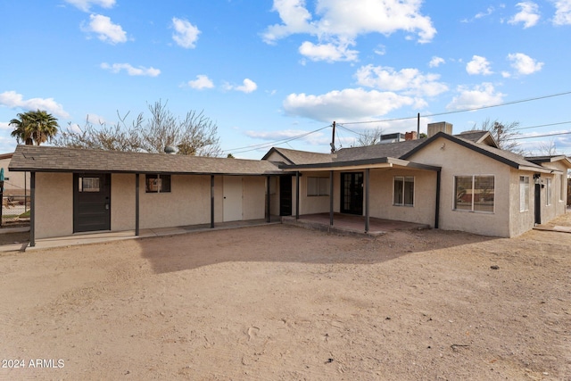 view of single story home