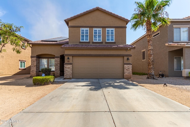 view of front facade with a garage