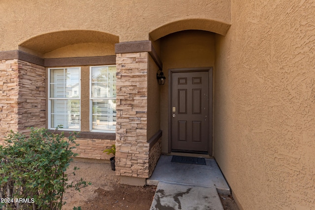 view of doorway to property