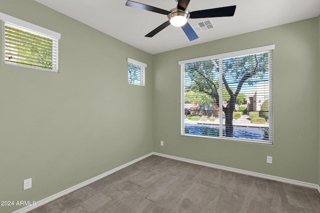 731 E Verde Blvd, Queen Creek, AZ 85140 - carpeted empty room featuring ceiling fan and baseboards