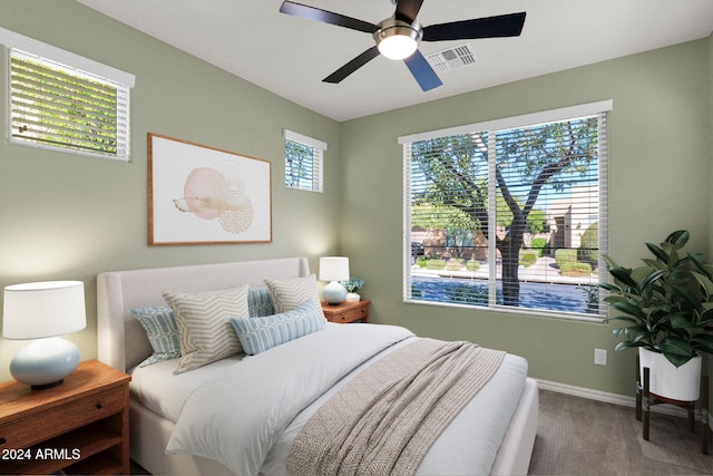731 E Verde Blvd, Queen Creek, AZ 85140 - bedroom featuring carpet floors, baseboards, and a ceiling fan